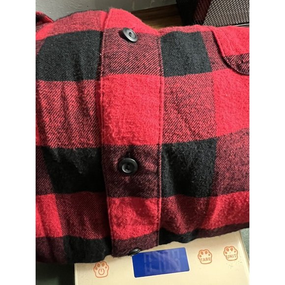 MOSSIMO SUPPLY CO Buffalo Plaid FLANNEL Shirt Red Black Check XL - Picture 5 of 11